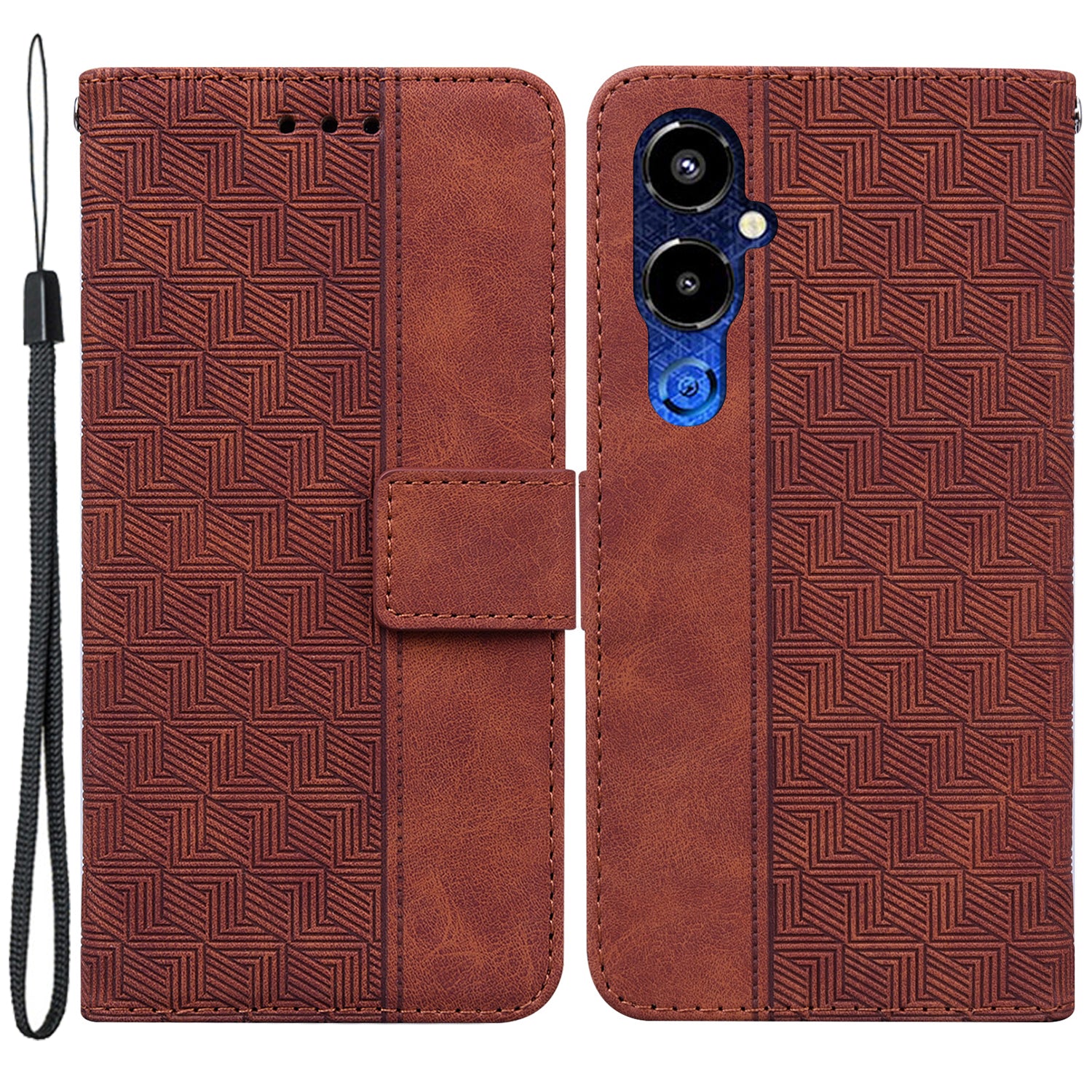 For Tecno Pova 4 Pro 4G Magnetic Closure Phone Case PU Leather Hand Strap Imprinted Geometry Pattern Stand Wallet Shockproof Flip Phone Shell For Tecno Pova 4 Pro 4G Magnetic Closure Phone Case PU Leather Hand Strap Imprinted Geometry Pattern Stand Wallet Shockproof Flip Phone Shell